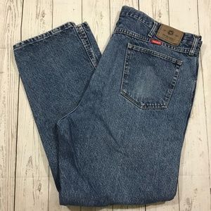 Wrangler Mens Jeans Size 44x30 Dark Wash Cotton
